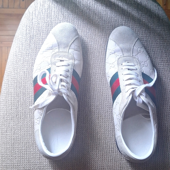 Authentic Nylon Gucci shoes size 8 white - Picture 1 of 6